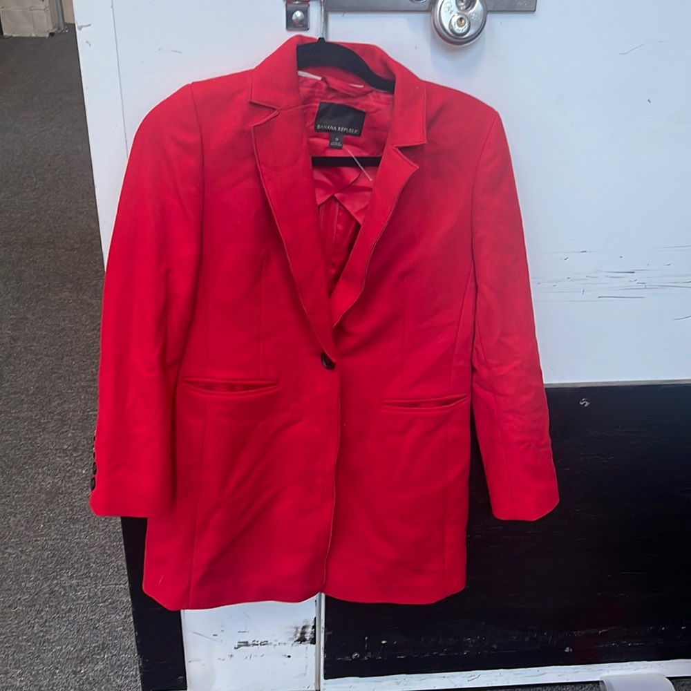 NWOT Banana Republic coat red 0 Italian wool